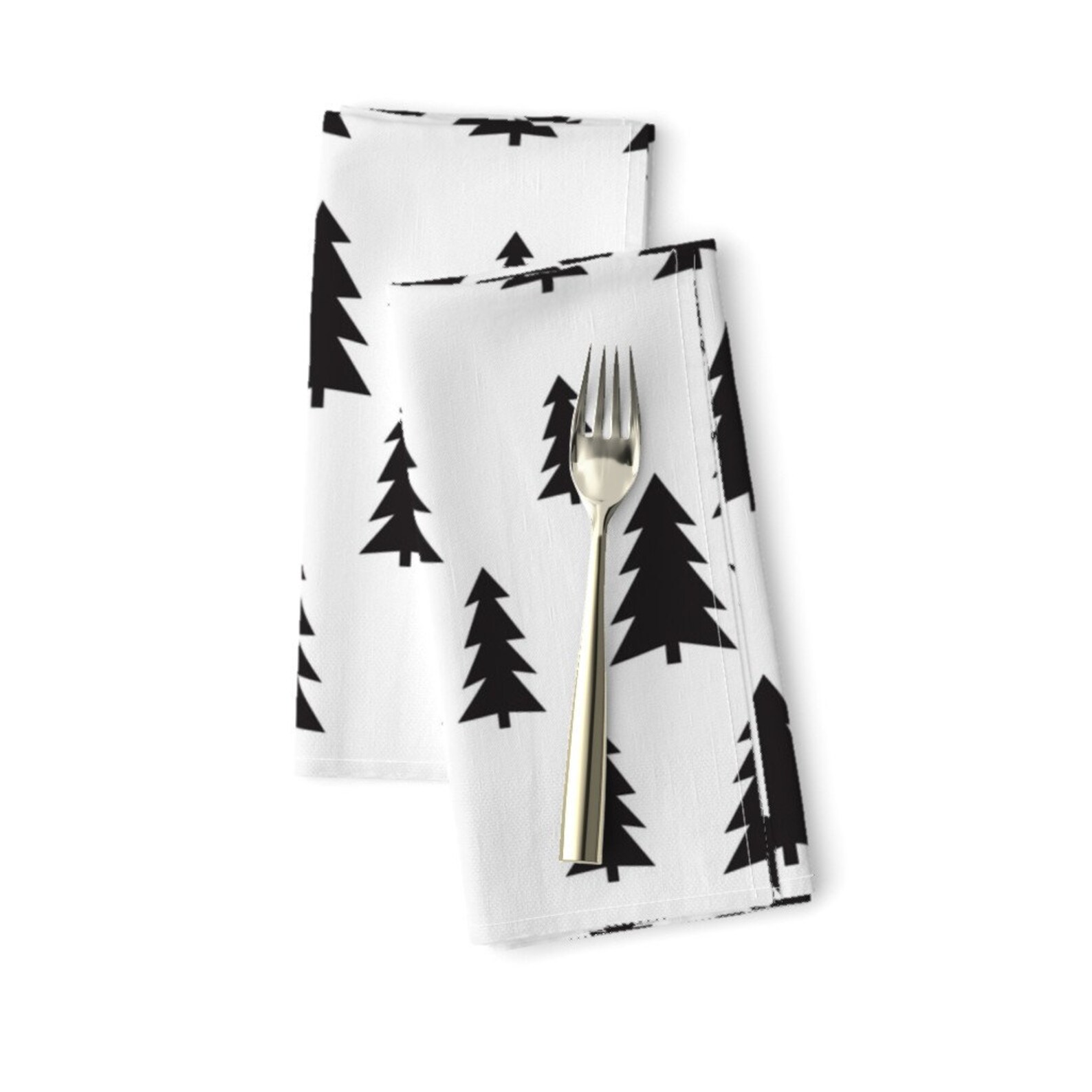 Christmas Tree Dinner Napkins Set of 2 Forest Tree Simple Etsy
