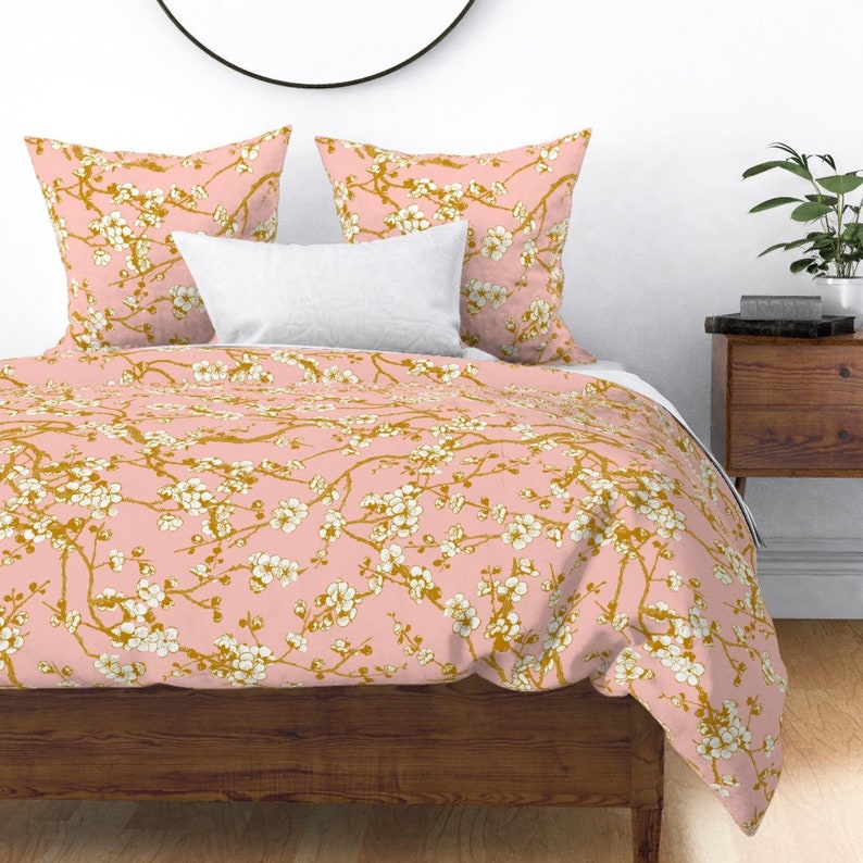 Chinoiserie Duvet Cover Sakura Pastel Pink01 By Etsy