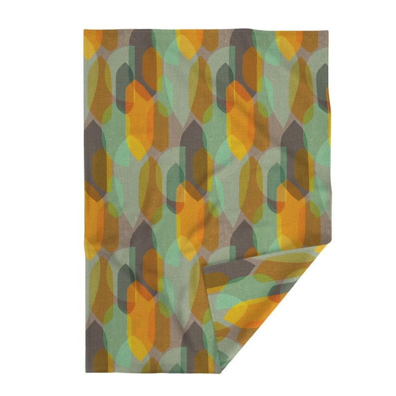 Mid Century Modern Throw Blanket Mid Century Colour Blocks Etsy