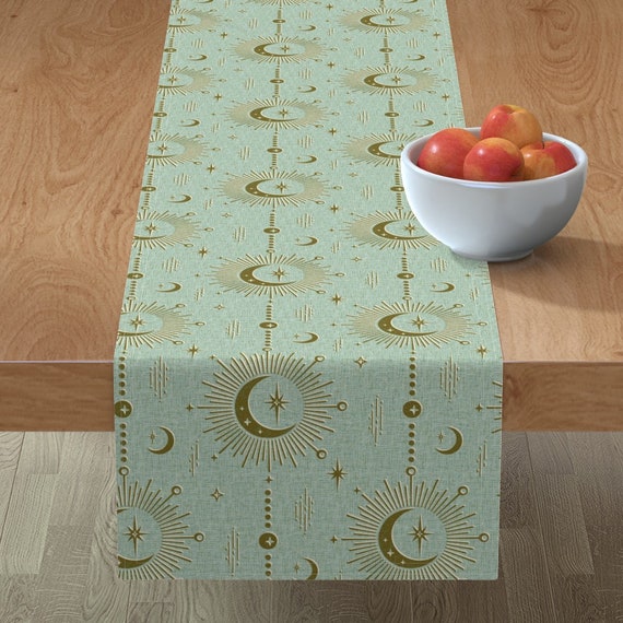 Sun and Moon Table Runner Celestial Talismans by Studioxtine Etsy