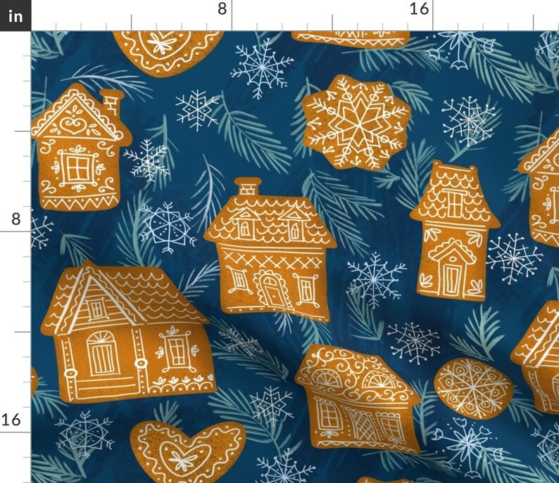 Waiting For A Fairy Tale by sandra/_bereg Gingerbread House Round Tablecloth Cookies Pine Cotton Sateen Circle Tablecloth by Spoonflower