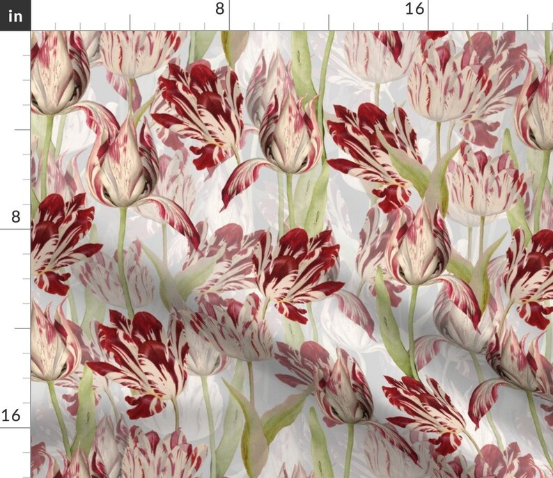 Victorian Accent Pillow Dutch Tulips by Utart Vintage Etsy