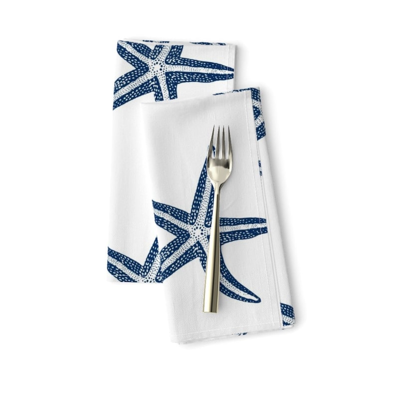 Nautical Dinner Napkins Set of 2 I Wish Upon A Starfish by Etsy