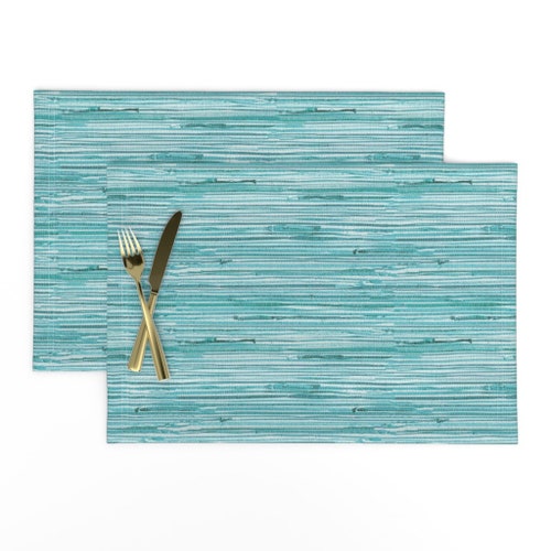Coastal Placemats set of 2 Grasscloth by Etsy
