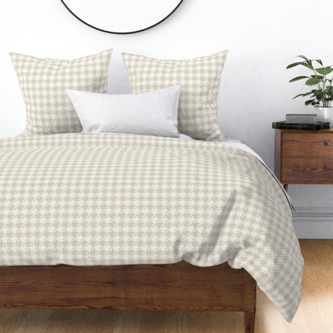 Houndstooth Duvet Cover Houndstooth by Fernlesliestudio Etsy