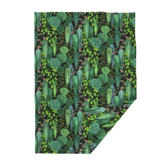 Vines Leaves Dark Print Blanket by Spoonflower 50 x 70 Roostery Plush Minky Throw Blanket Vines Leaves Dark Print Blanket by Spoonflower 50 x 70 Roostery Plush Minky Throw Blanket