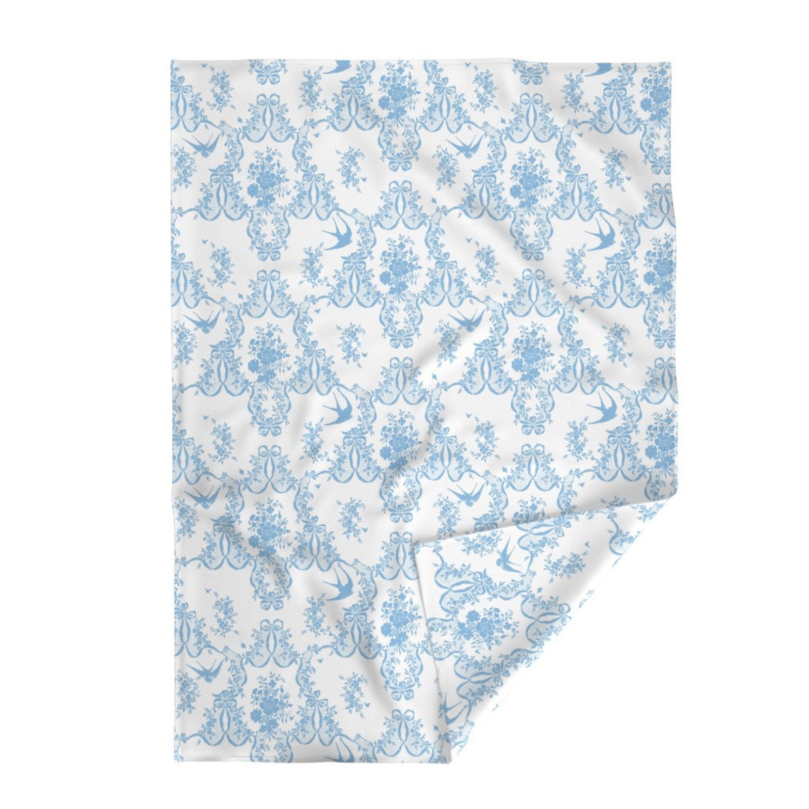 Decorative Toile Throw Blanket Willa Toile Neptune 1 by Etsy