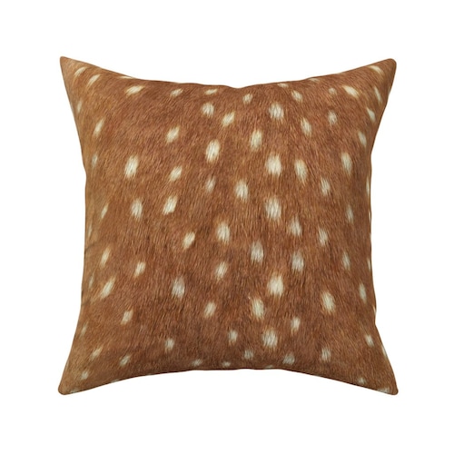 Faux Deer Hide Throw Pillow Spring Fawn by Etsy