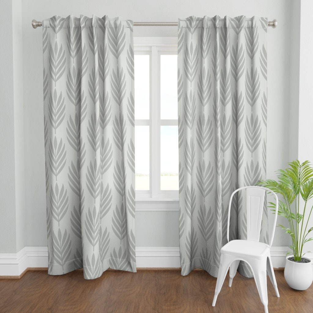 Home & Living Curtains & Window Treatments Neutral Palm Leaf Curtain