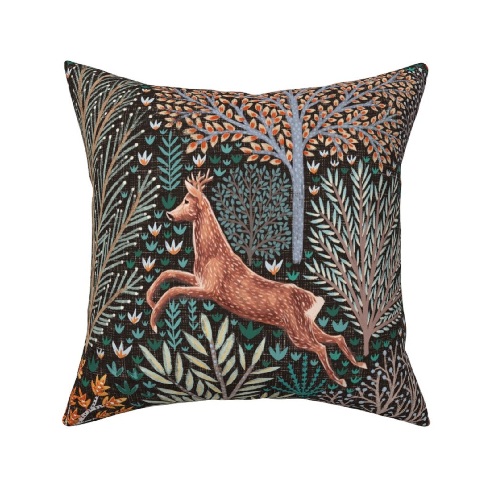 Ciervo Throw Pillow Forest Animals Large Scale de Etsy