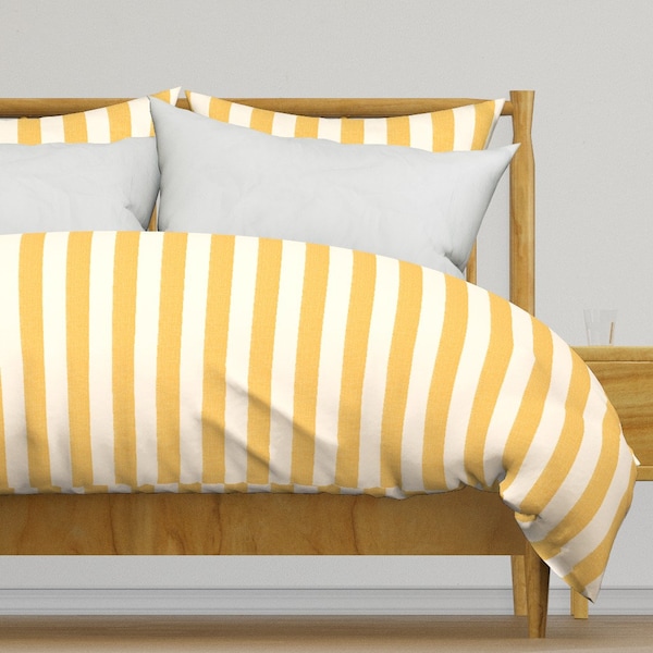 Yellow Stripe Duvet Cover Etsy