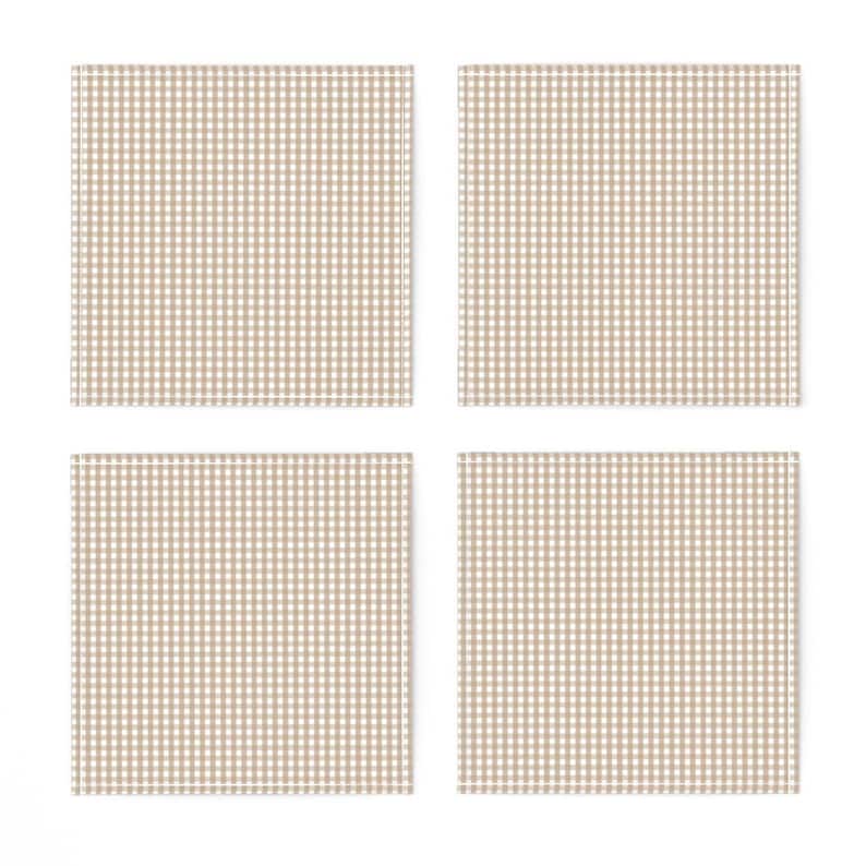Spoonflower Gingham Cocktail Napkins - Thumbnail 2