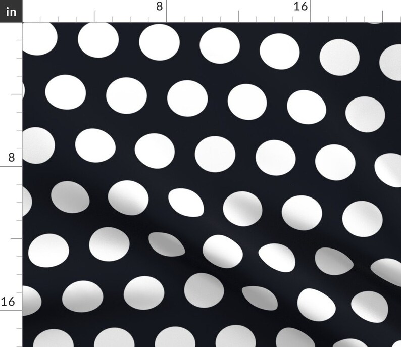 Dots Placemats Set of 2 Polka Dot White Black by Etsy