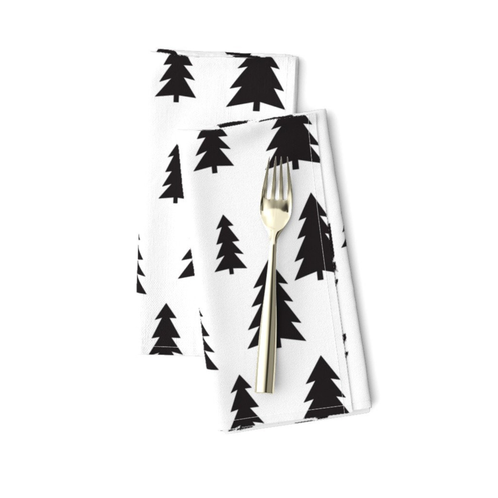 Christmas Tree Dinner Napkins set of 2 Forest Tree Simple Etsy