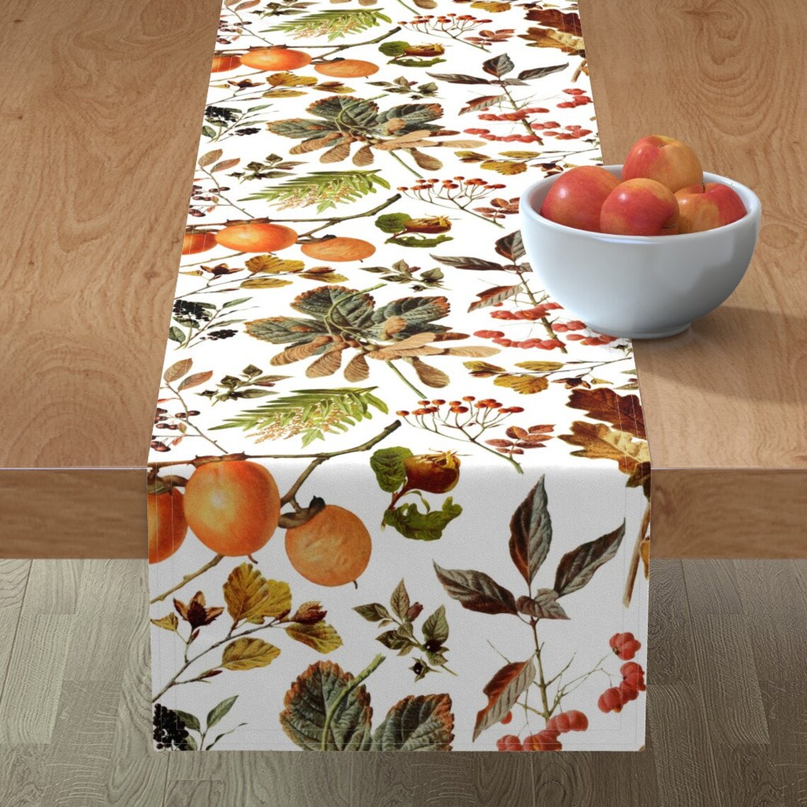 Herbst Tischläufer Vintage Botanischer Herbst von Etsy