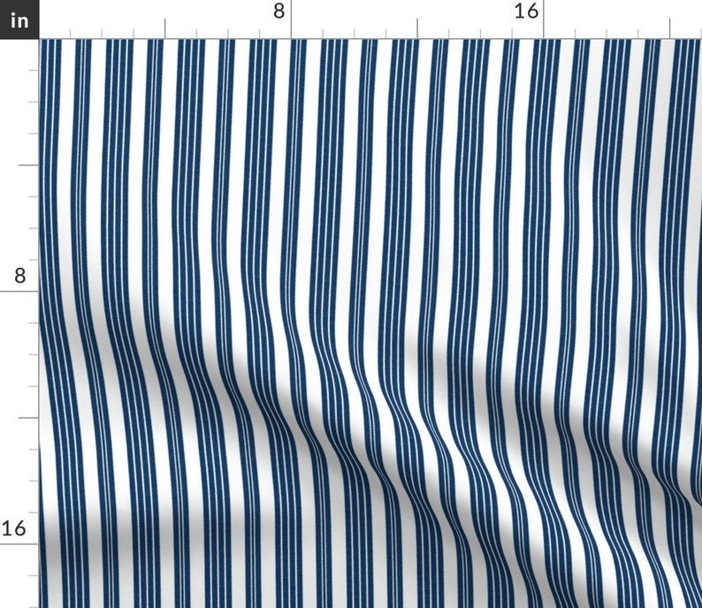 Stripes Duvet Cover French Ticking Blue by Etsy
