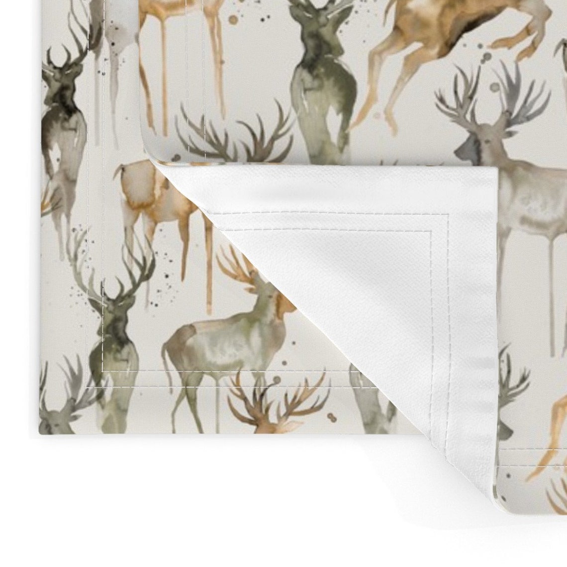 Deer Placemats Set of 2 Wintery Deers by ninoladesign Etsy