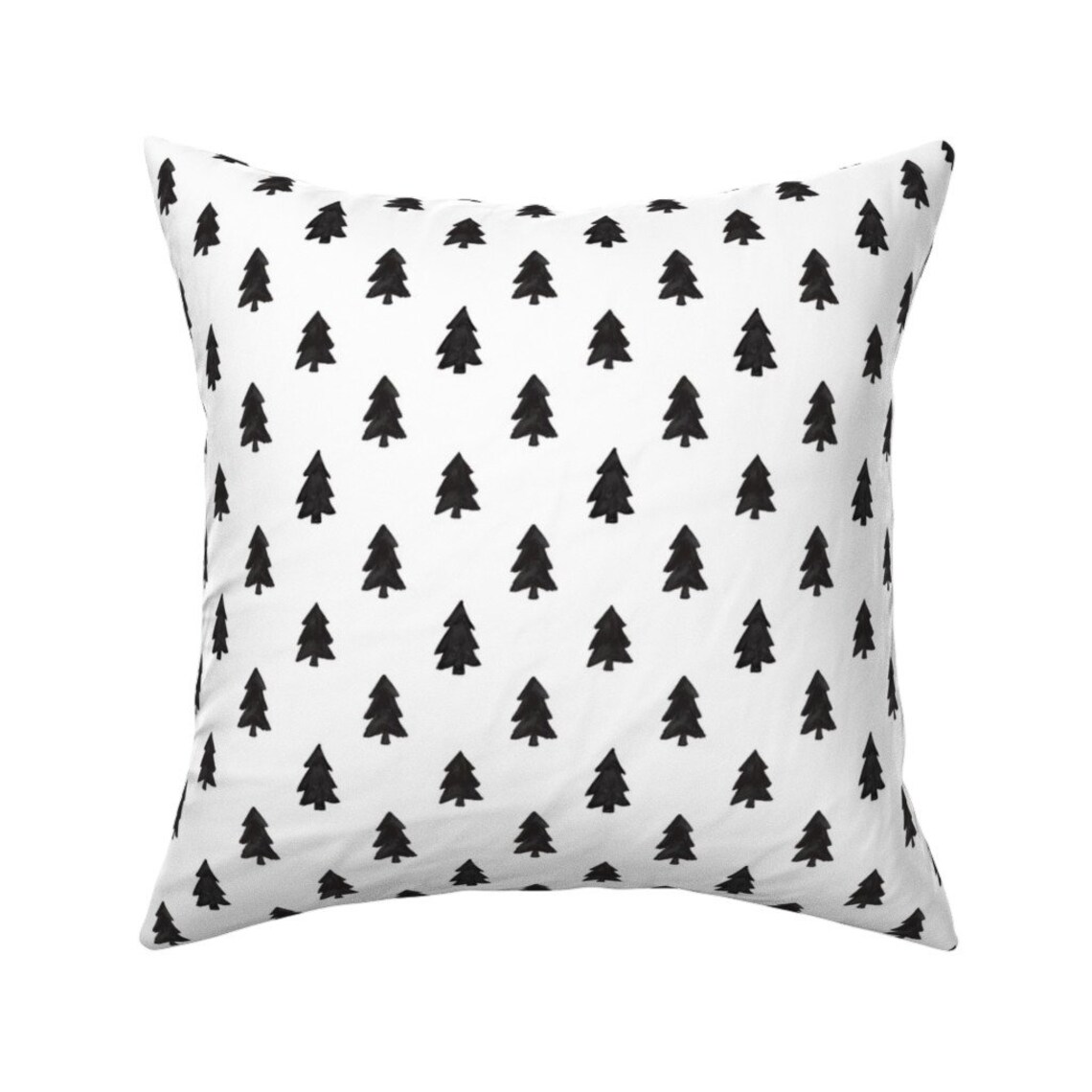 Holiday Throw Pillow Christmas Pines by sugarfresh Black Etsy