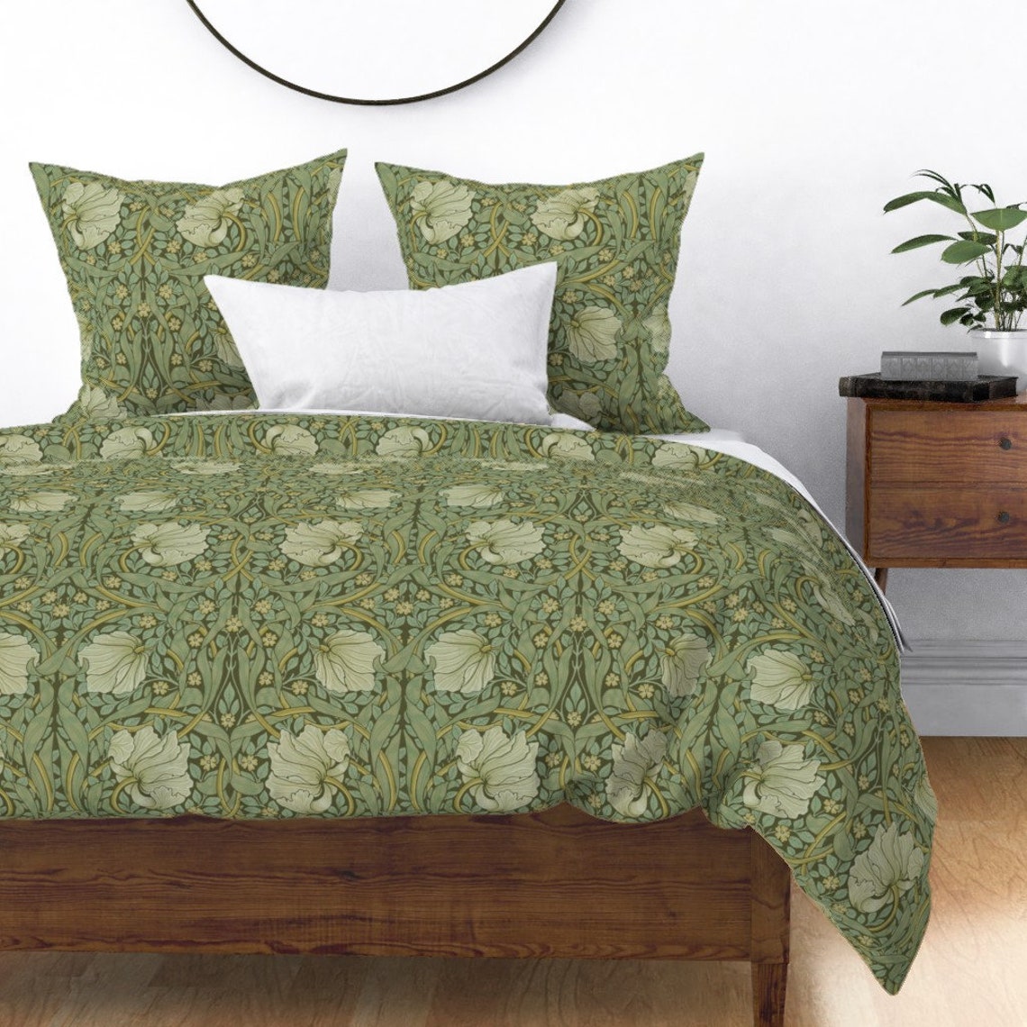 Green Duvet Cover William Morris Pimpernel Original by Etsy