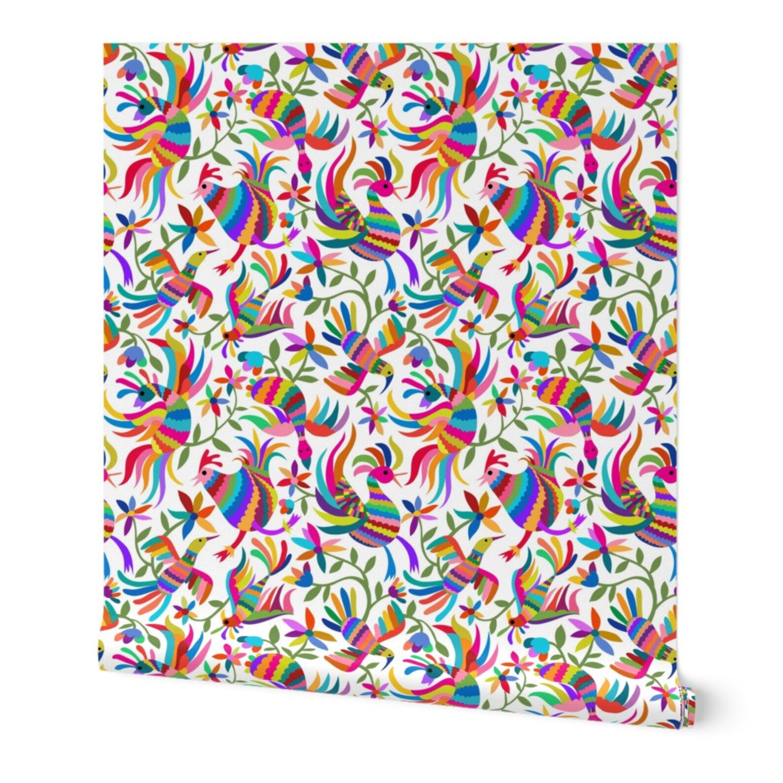 Otomi Commercial Grade Wallpaper Flying Otomi Birds Ole by - Etsy