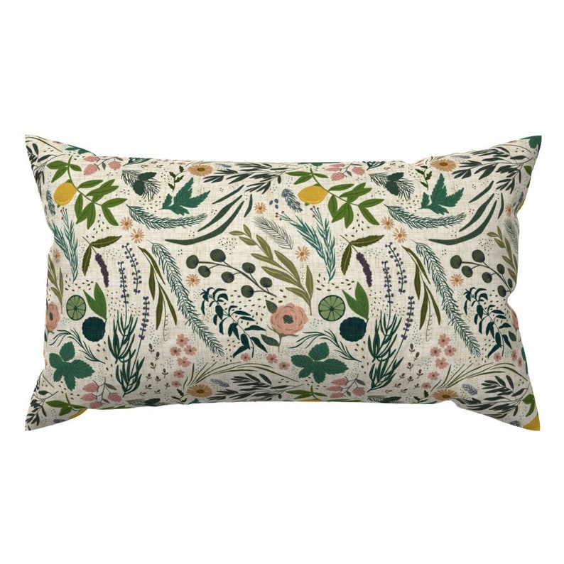 Spoonflower Birds Lumbar Pillow