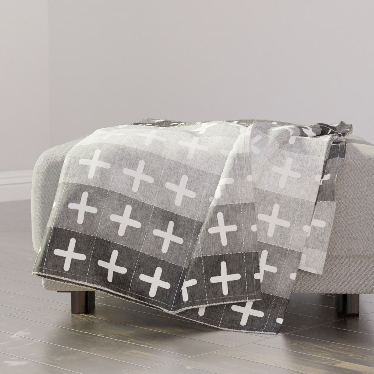 Swiss Cross Throw Blanket Farmhouse Quilt by Etsy