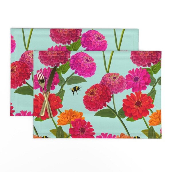 Bright Red Placemats Etsy