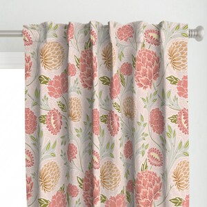 Pastel Victorian Curtain Panel - Country Garden by serena_archetti - Garden Blush Mint William Morris Custom Curtain Panel by Spoonflower