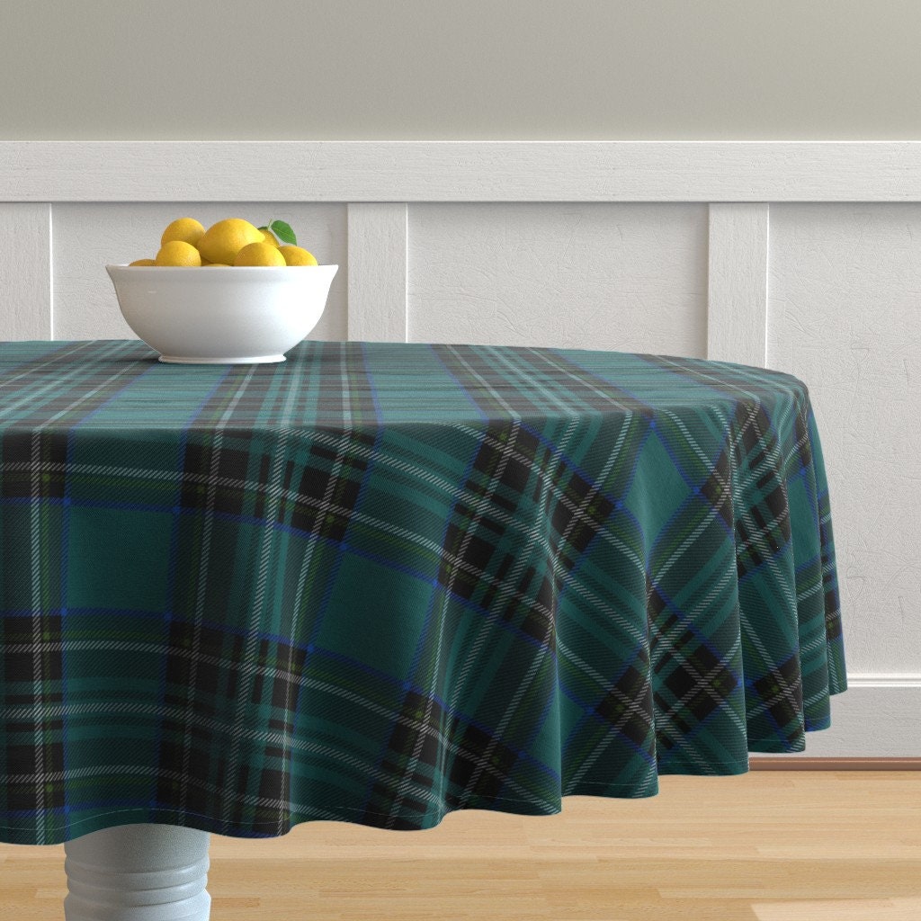 Tartan Round Tablecloth Classic Plaid Vincent By Etsy Tartan Round Tablecloth Classic Plaid Vincent By Etsy