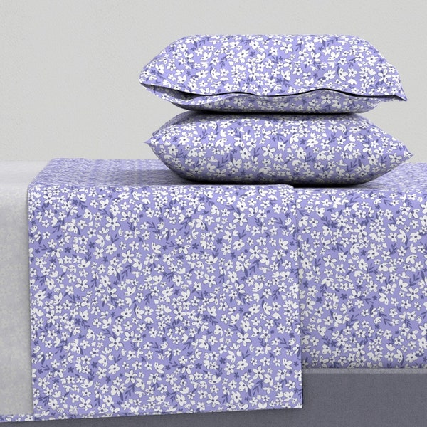 Purple Twin Cotton Sheets Etsy