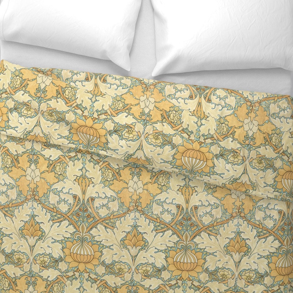William Morris Duvet Cover Growing Damask Large by Etsy