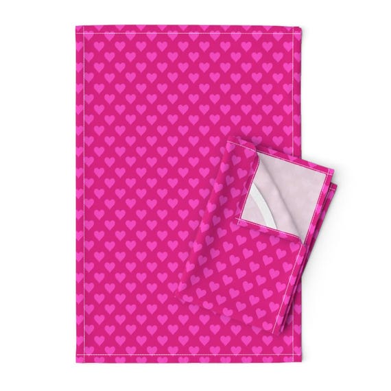 Bright pink tea towels discount