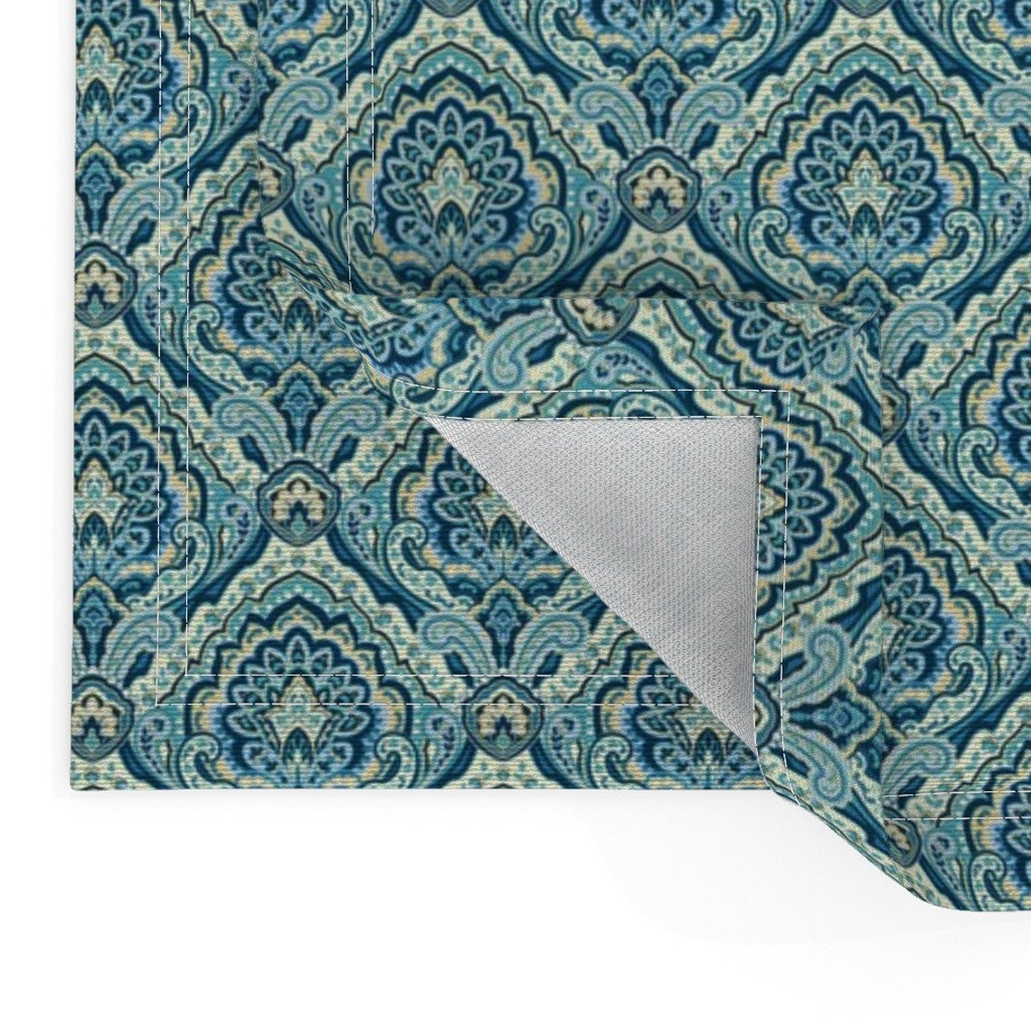 Damask Placemats set of 2 Paisley Damask by Barbarapixton Etsy