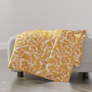 Pink and yellow throw hotsell
