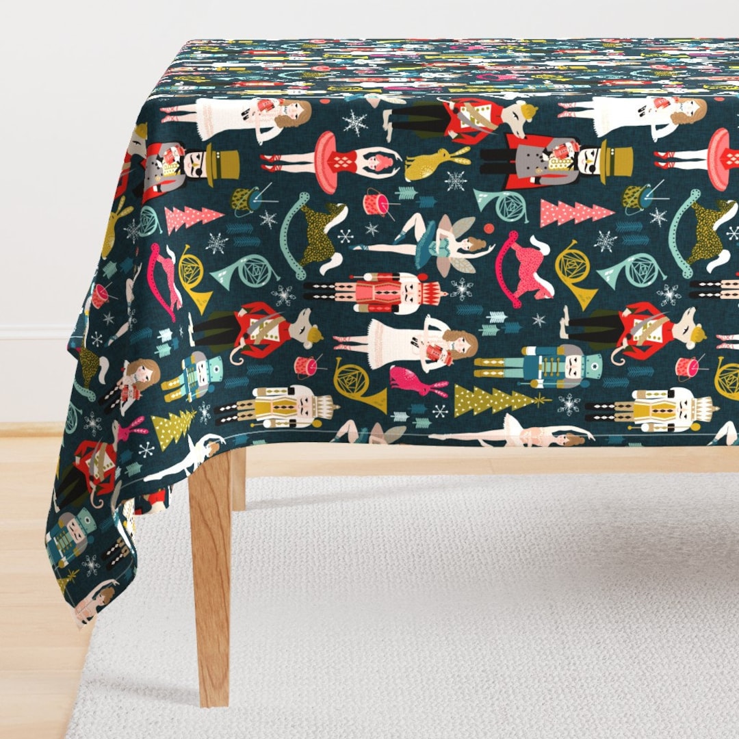 Christmas Tablecloth Nutcracker Ballet Holiday by Andrea_lauren