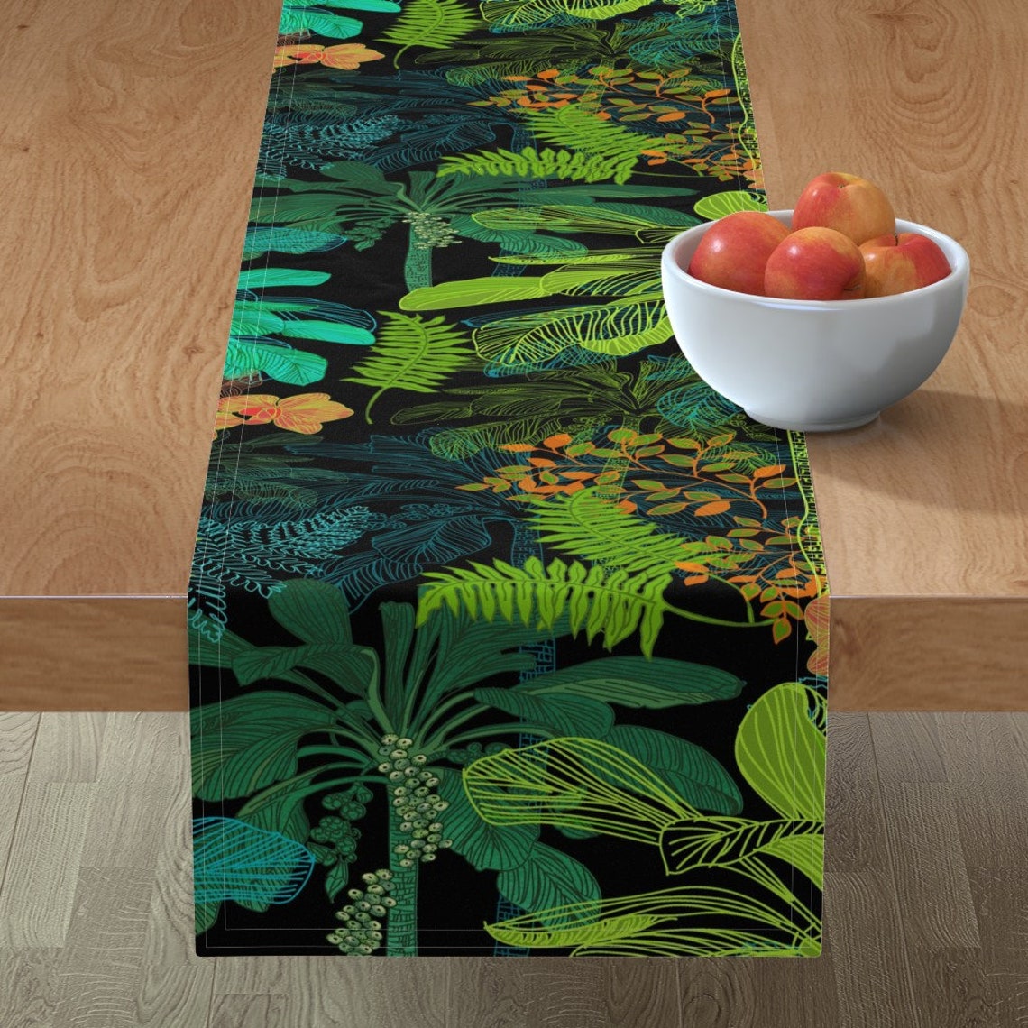 Tropical Table Runner Gardening in the Tropics by Hnldesigns Etsy