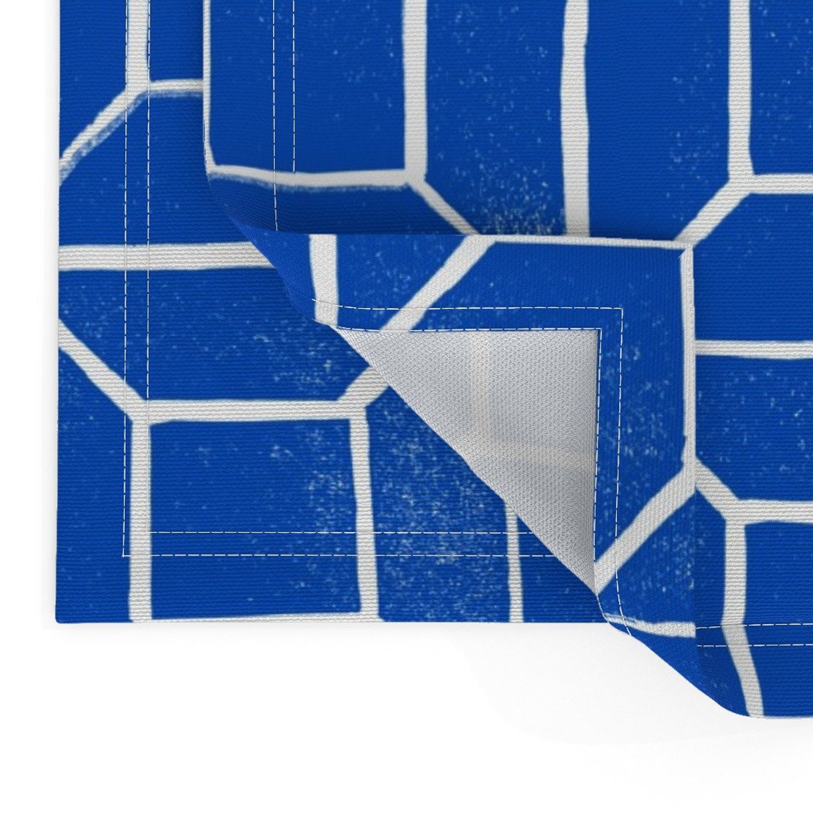 Geometric Placemats set of 2 Geometric Lino Blue by Etsy