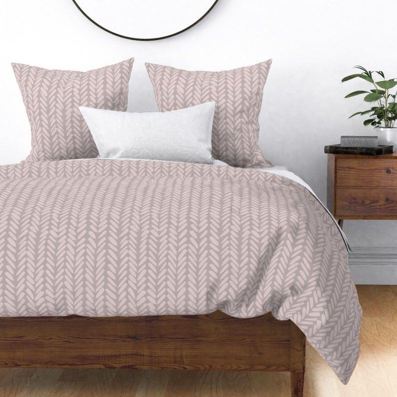 Herringbone Duvet Cover Brushed Herringbone Large by Etsy