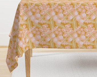 Hawaiian Floral Tablecloth - Tropical Floral by eternalsummerhawaiidesigns - Exotic Tropical Resort Cotton Sateen Tablecloth by Spoonflower