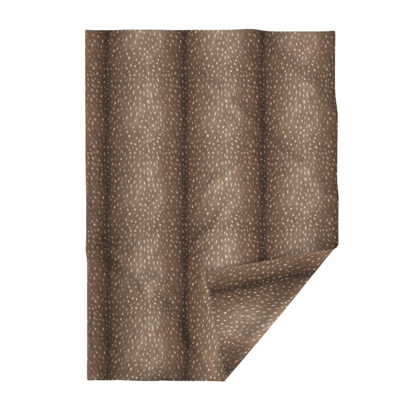 Animal Print Throw Blanket Soft Deer Hide Print by Etsy
