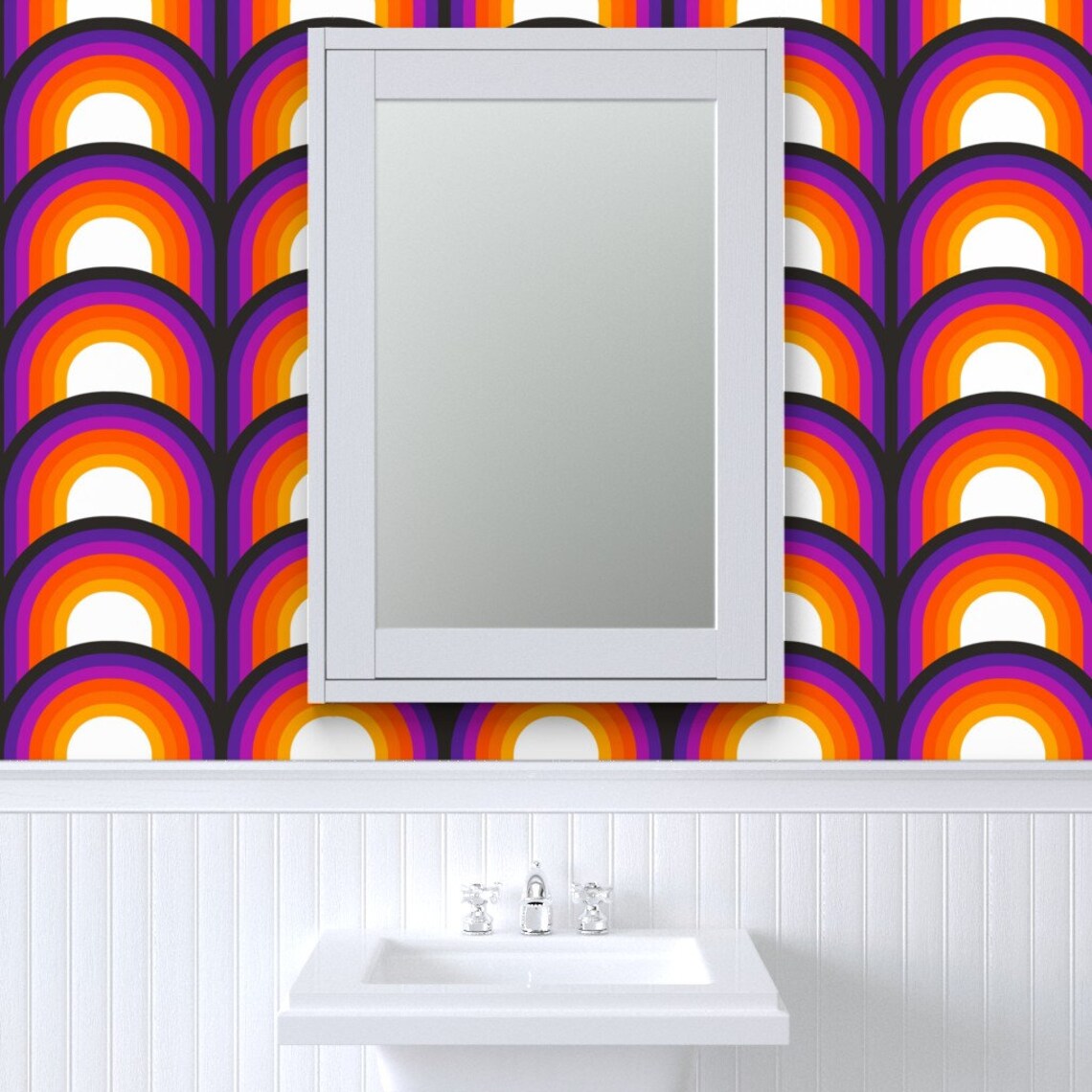 Scallop Commercial Grade Wallpaper Arches Pinball by - Etsy