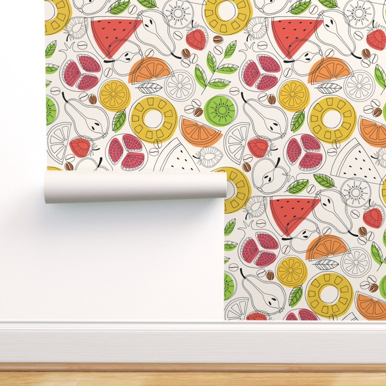 Sketched Fruit Wallpaper - Save money Fling Summer Citr de_zigns by Tulsa Mall