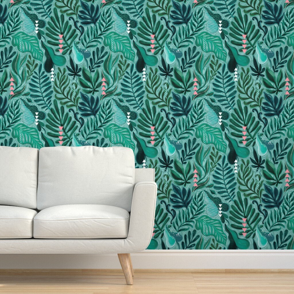 Bohemian Wallpaper Tropical Vibes. Bohemian Paradise by | Etsy