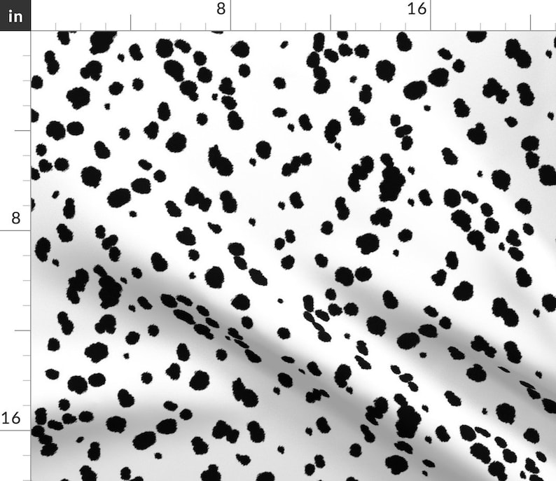 Animal Print Table Runner Dalmatian Dots Black And White Cotton Sateen Table Runner by Spoonflower Dalmatian Spots by eclectic/_house
