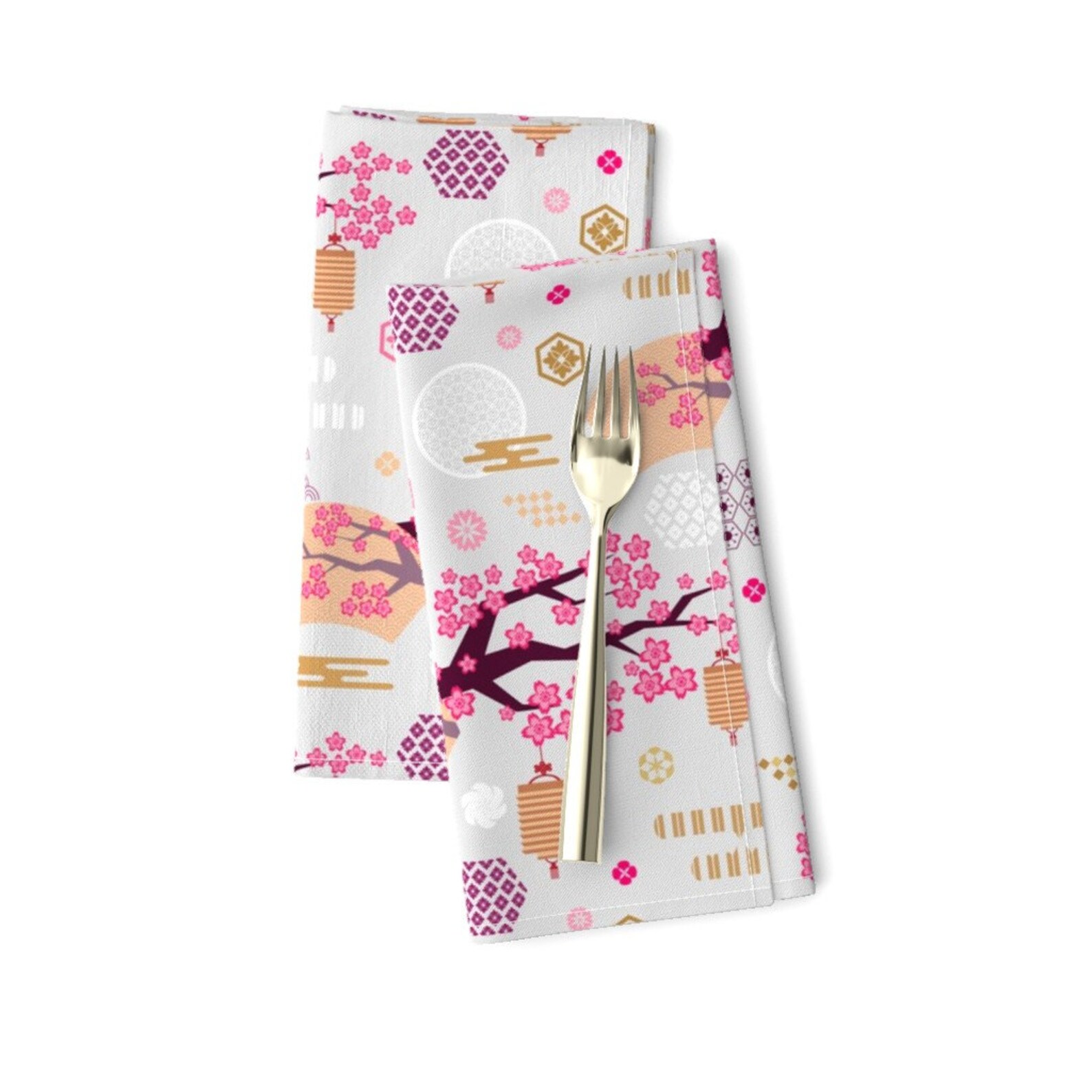 Asian Dinner Napkins Set of 2 Japanese Pattern by Etsy
