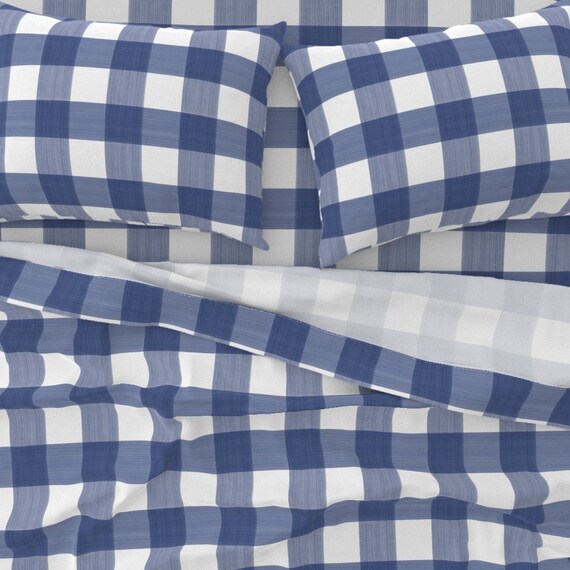 Gingham Sheets Navy 3 Buffalo Plaid by Danika_herrick Etsy