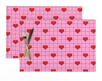 - Lovecore Heart Grid In Pink by yesterdaycollection Pink Retro Holiday Cloth Napkins by Spoonflower Love Grid Dinner Napkins Set of 2 - Lovecore Heart Grid In Pink by yesterdaycollection Pink Retro Holiday Cloth Napkins by Spoonflower Love Grid Dinner Napkins Set of 2