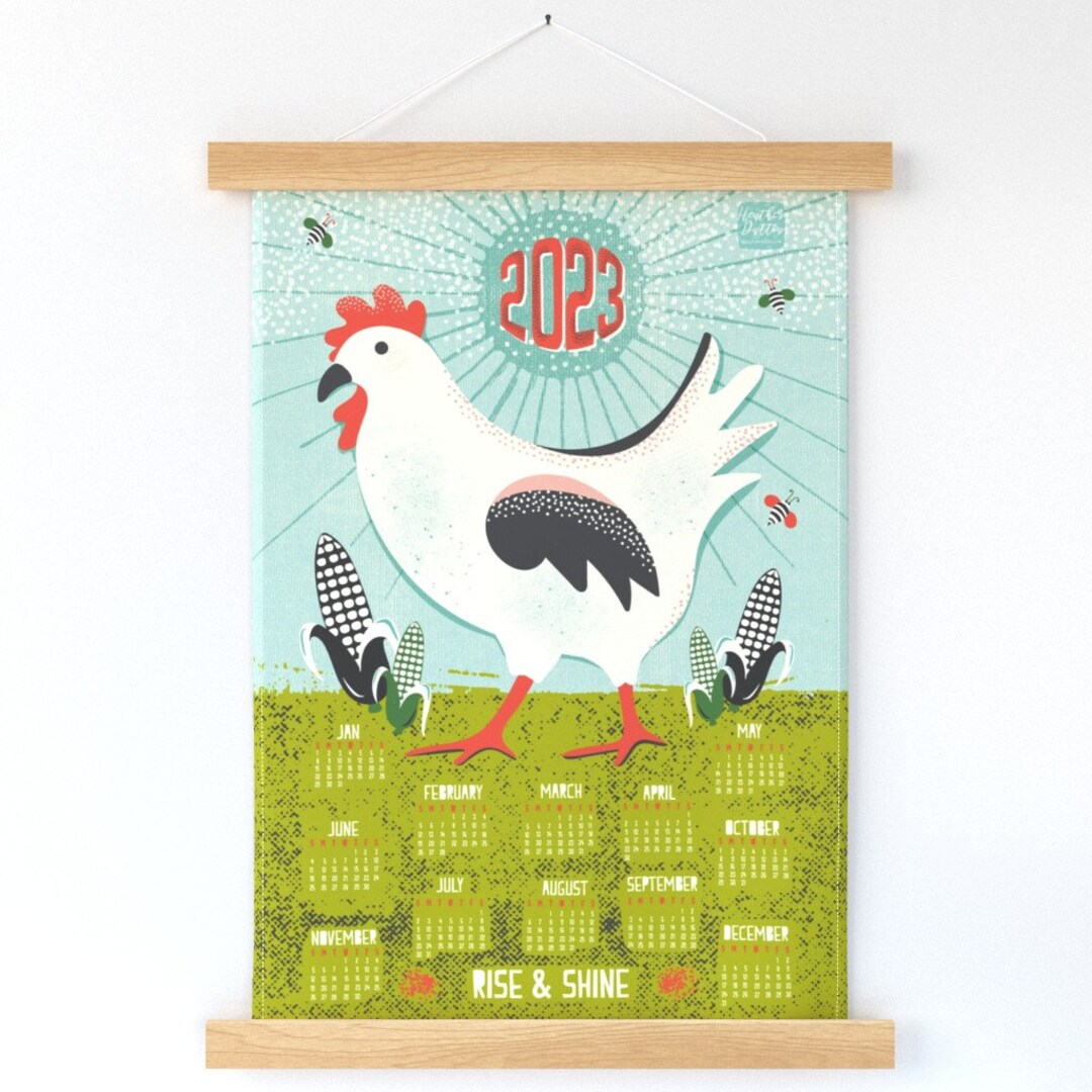 Retro Farm Wall Hanging Rise and Shine by Heatherdutton Etsy