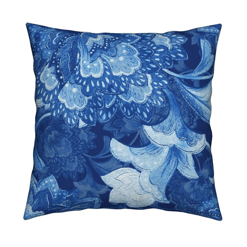 Chintz Pillow Blue Chintz B invert by chicca_besso Chintz Etsy