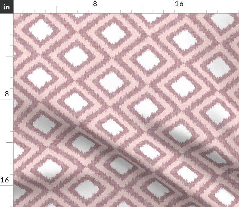 Mauve Pink Duvet Cover Mauve Ikat Diamonds by Etsy